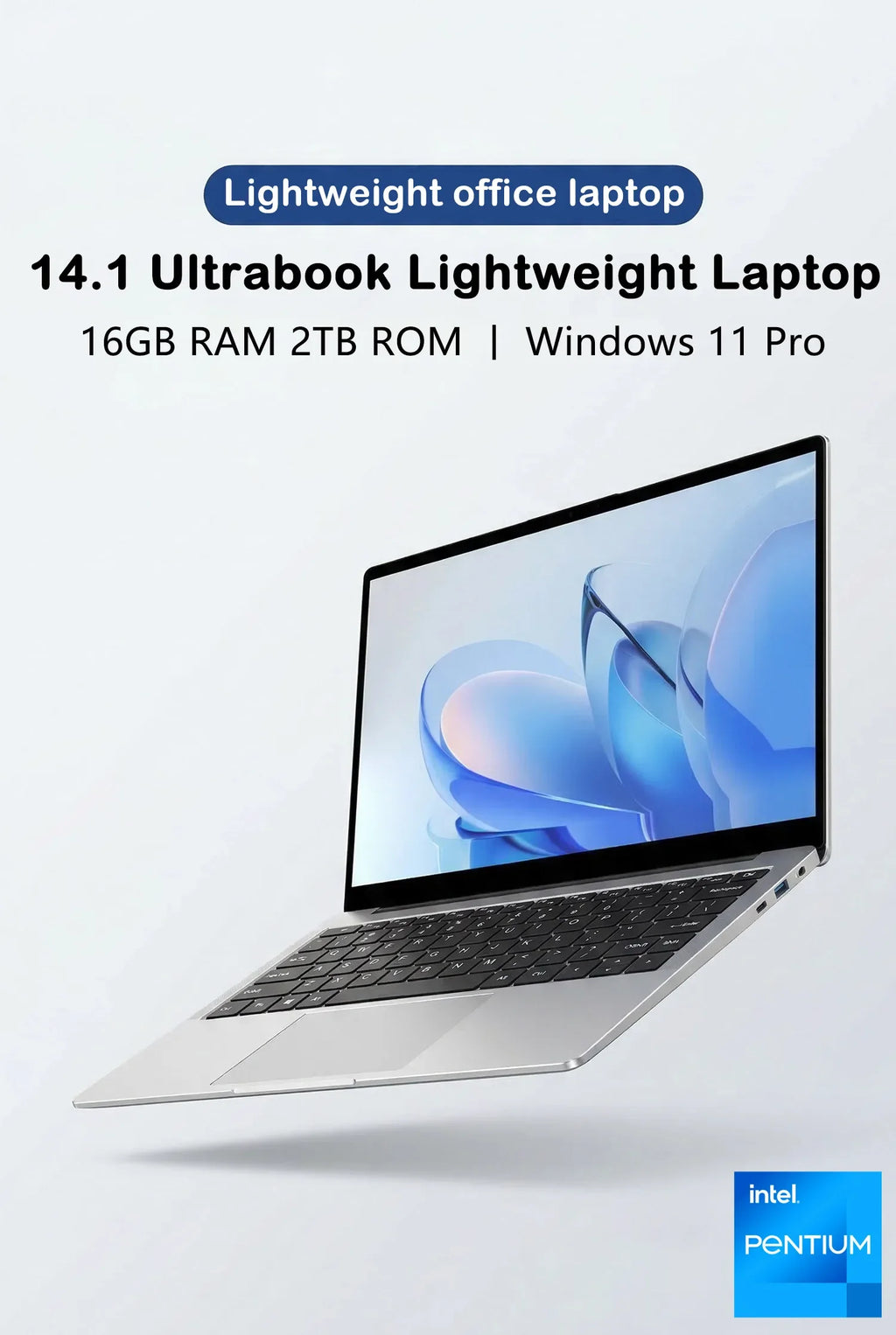 14.1 Inch Business Ultra Portable Laptop 2026 Win11 DDR4 16GB/32GB RAM 2TB SSD Slim Office Notebook PC I9-9900 Intel 6500Y