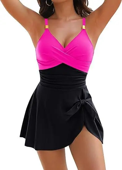European and American one-piece swimsuit 2026 new women's swimsuit slim fit white beach style