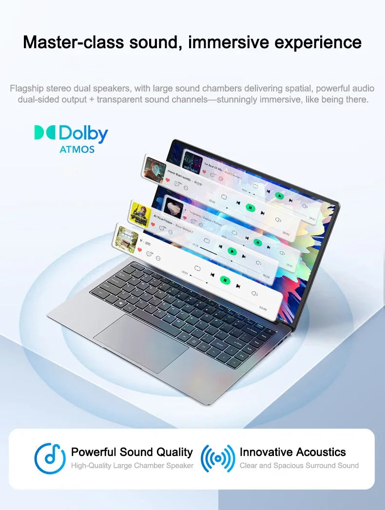 2026 Solid 14.1" Ultra Slim Laptop Intel Core I7-8650U 32GB RAM 2TB M.2 SSD Windows 11 Pro Home Study Computer
