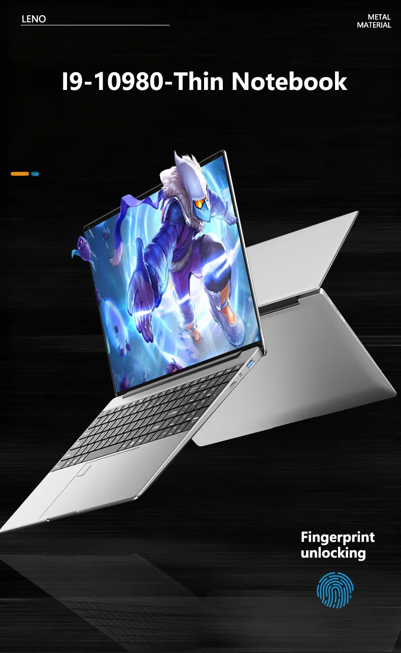 LENO 15.6" Intel Core i9 10980HK Windows 11 Pro Laptop Computer  Portable Notebook PC Office Study 32GB RAM 512GB 1TB 2TB SSD