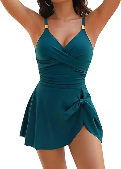 European and American one-piece swimsuit 2026 new women's swimsuit slim fit white beach style