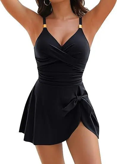 European and American one-piece swimsuit 2026 new women's swimsuit slim fit white beach style
