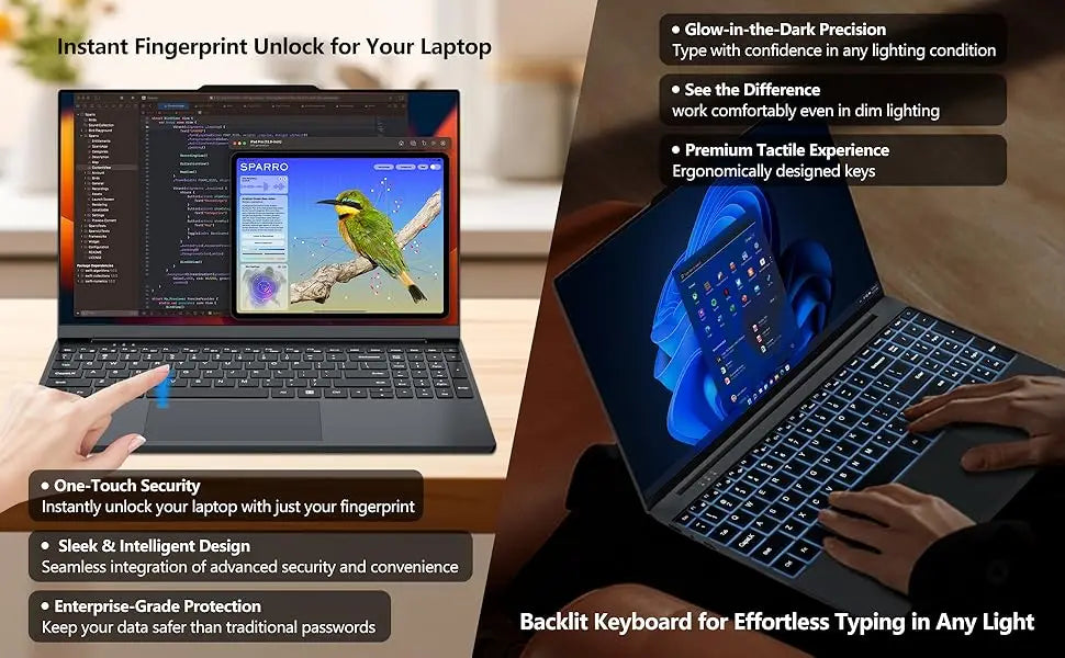 2026 15.6" Intel Core i9 10980HK Gaming Laptop IPS 4K 16GB RAM 1TB SSD M.2 Windows 11 Pro Fingerprint Unlock Backlight Computer