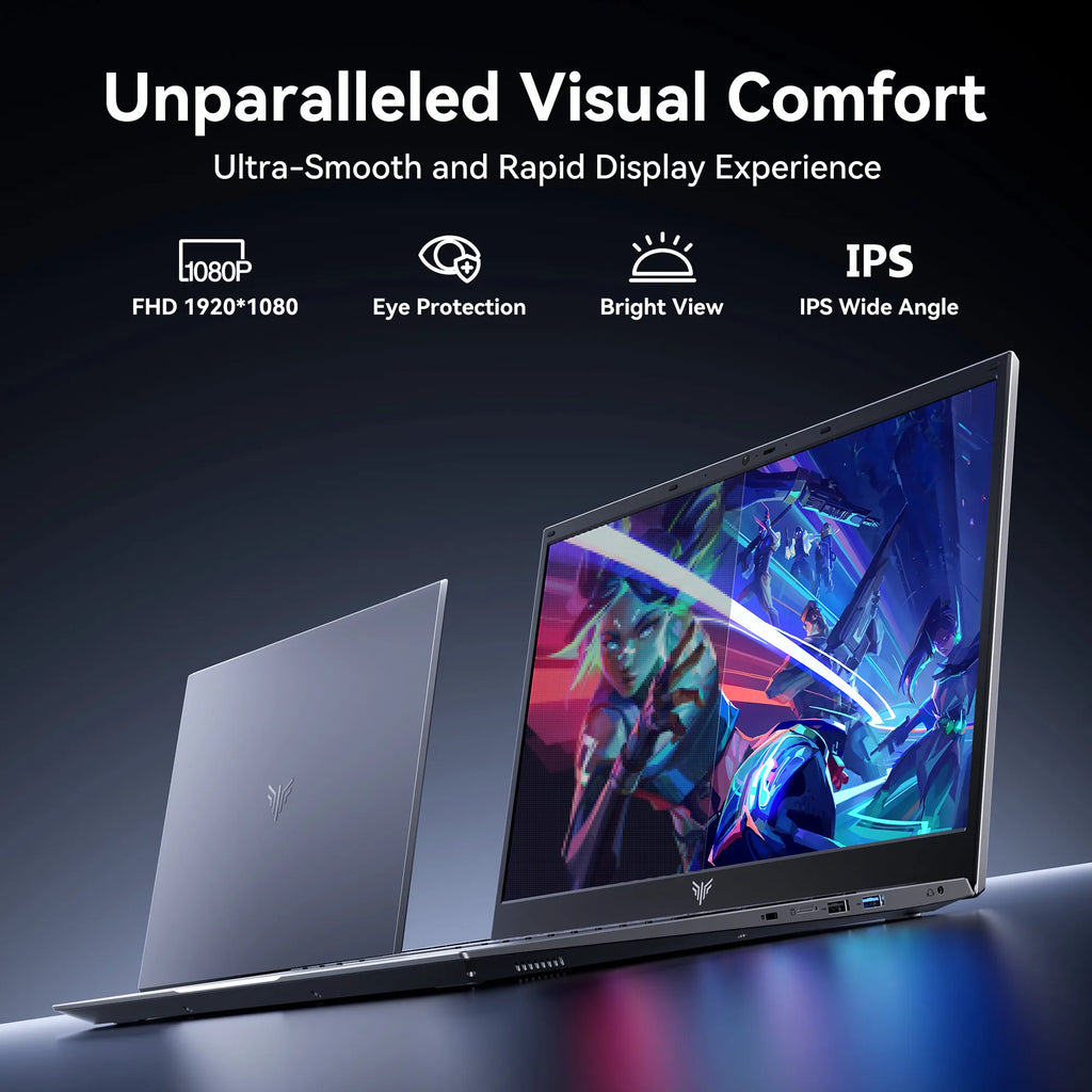 KAMRUI Laptop Computer 18.5" FHD 7000mAh Intel N150/R3 4300U 3.7GHz Windows11 PRO 16GB DDR4 512GB M.2 SSD WiFi5 Desktop Notebook