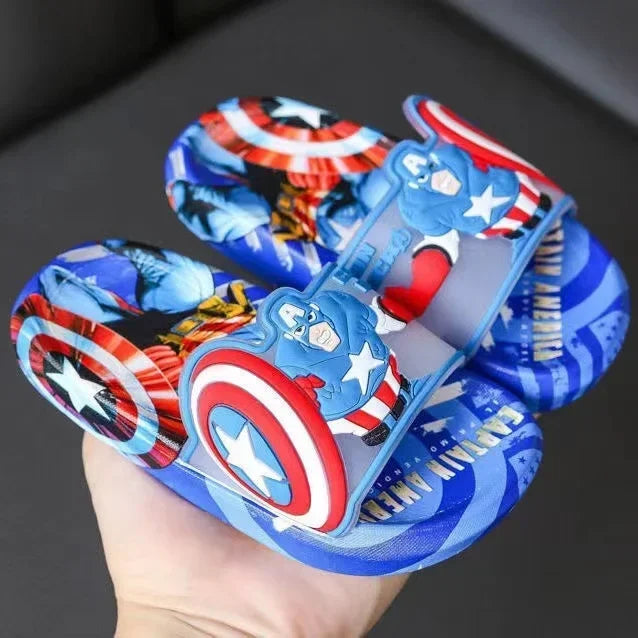 Children's Slippers Summer Boys' Cartoon Home Indoor Anti slip Soft Sole Baby Slippers Boys' Girls' Slippers Bathroom Shoes Size