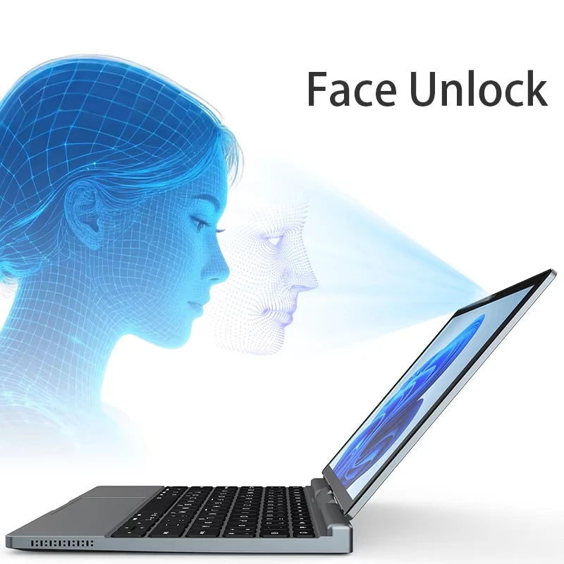 12Inch 2in1 Touch Laptop Win11 Ultra Slim Portable N100 16GB 512GB SSD Fast Charge WiFi BT Student Business Office Mini Notebook