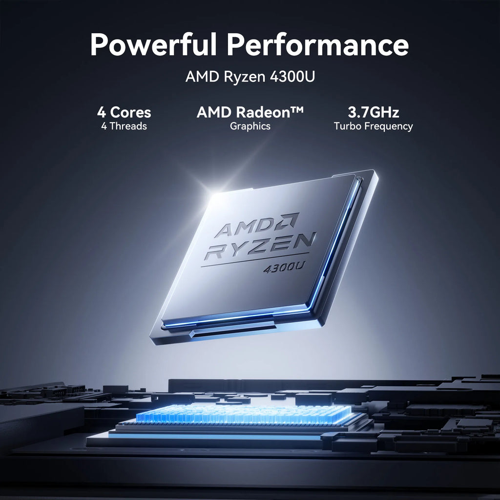 KAMRUI Laptop Computer 18.5" FHD 7000mAh Intel N150/R3 4300U 3.7GHz Windows11 PRO 16GB DDR4 512GB M.2 SSD WiFi5 Desktop Notebook