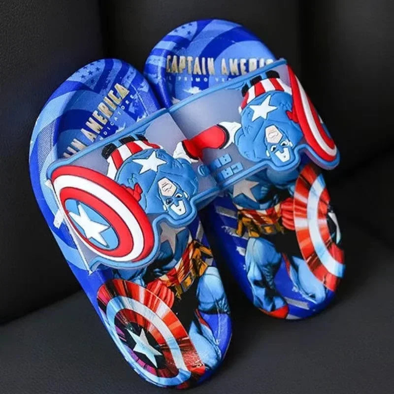 Children's Slippers Summer Boys' Cartoon Home Indoor Anti slip Soft Sole Baby Slippers Boys' Girls' Slippers Bathroom Shoes Size