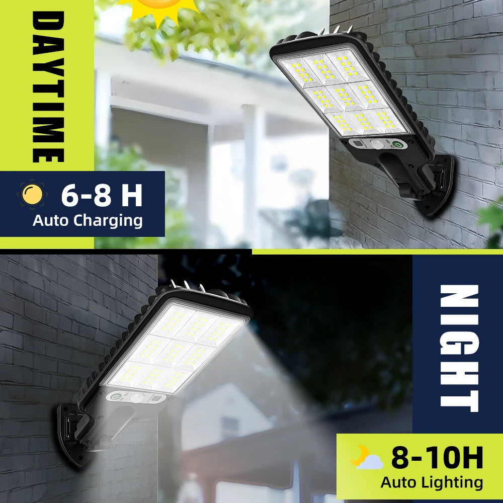 1/8pc Solar Outdoor Floodlight Security Wireless Lamp Illumination for Driveway Patio Garage Pathway Energy-Efficient LED Garden