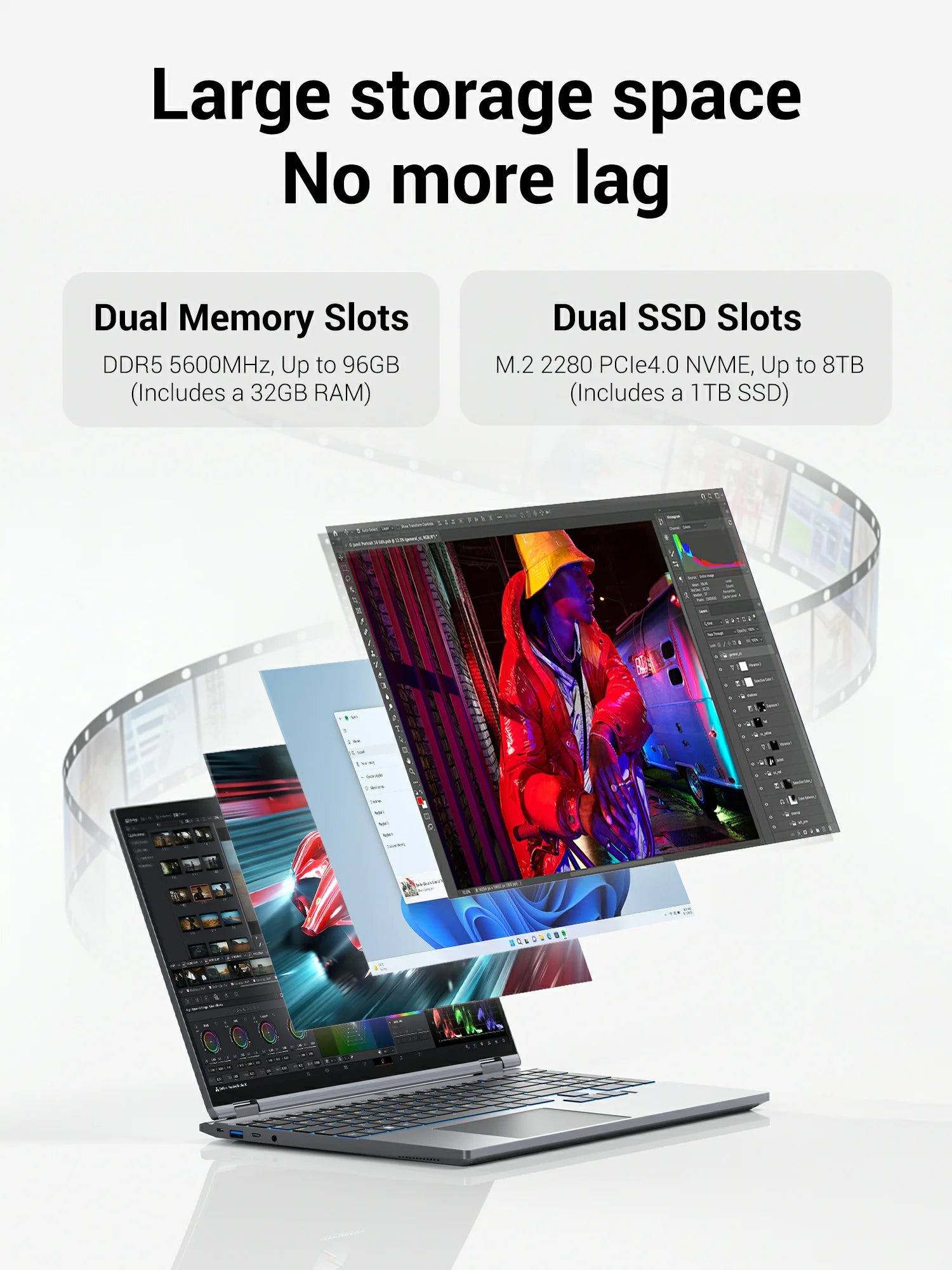Firebat Wujie 15X Pro - Amd Ryzen 7 H255, 32Gb Ddr5 Ram, 1Tb Pcie 4.0 M.2 Ssd, Wi‑Fi 6 + Bluetooth 5.2, 15.3" 2.5K 120Hz Display, Windows Gaming Laptop