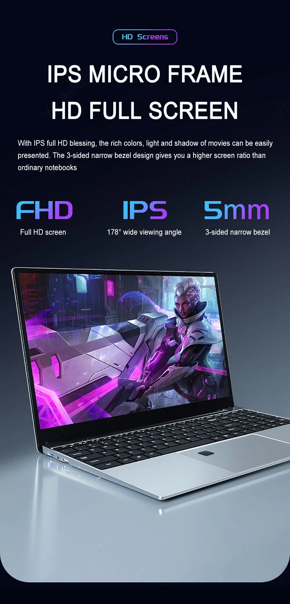 2025new 15.6-inch Metal Laptop Backlit AMD R7-4700 Lightweight Portable Business Office Design Computer 20GB Ram 256G 1TB SSD