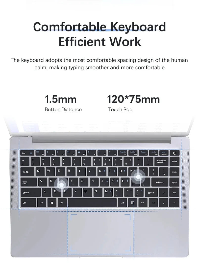 14.1"Laptop Computer Intel Core i7 9850H Atom 3950 Ultra slim Notebook PC 12GB RAM 1TB 2TB SSD Office Study 1920*1080 Windows 11