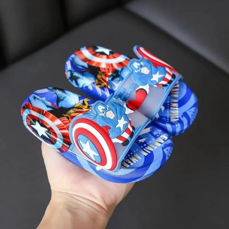 Children's Slippers Summer Boys' Cartoon Home Indoor Anti slip Soft Sole Baby Slippers Boys' Girls' Slippers Bathroom Shoes Size