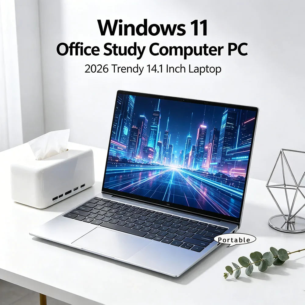 2026 Solid 14.1" Ultra Slim Laptop Intel Core I7-8650U 32GB RAM 2TB M.2 SSD Windows 11 Pro Home Study Computer