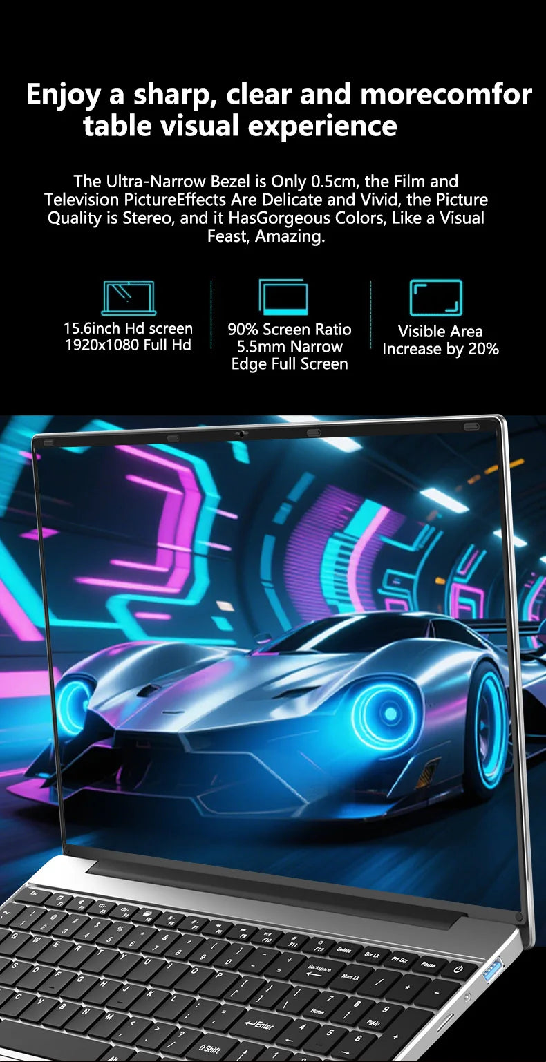 Portable Notebook PC 15.6 Intel i9-10980HK 32GB RAM 2TB SSD Windows 11 Pro Home Gaming Office Business Computer High Performance