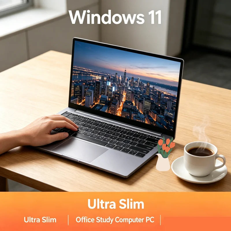 14.1 Inch Business Ultra Portable Laptop 2026 Win11 DDR4 16GB/32GB RAM 2TB SSD Slim Office Notebook PC I9-9900 Intel 6500Y