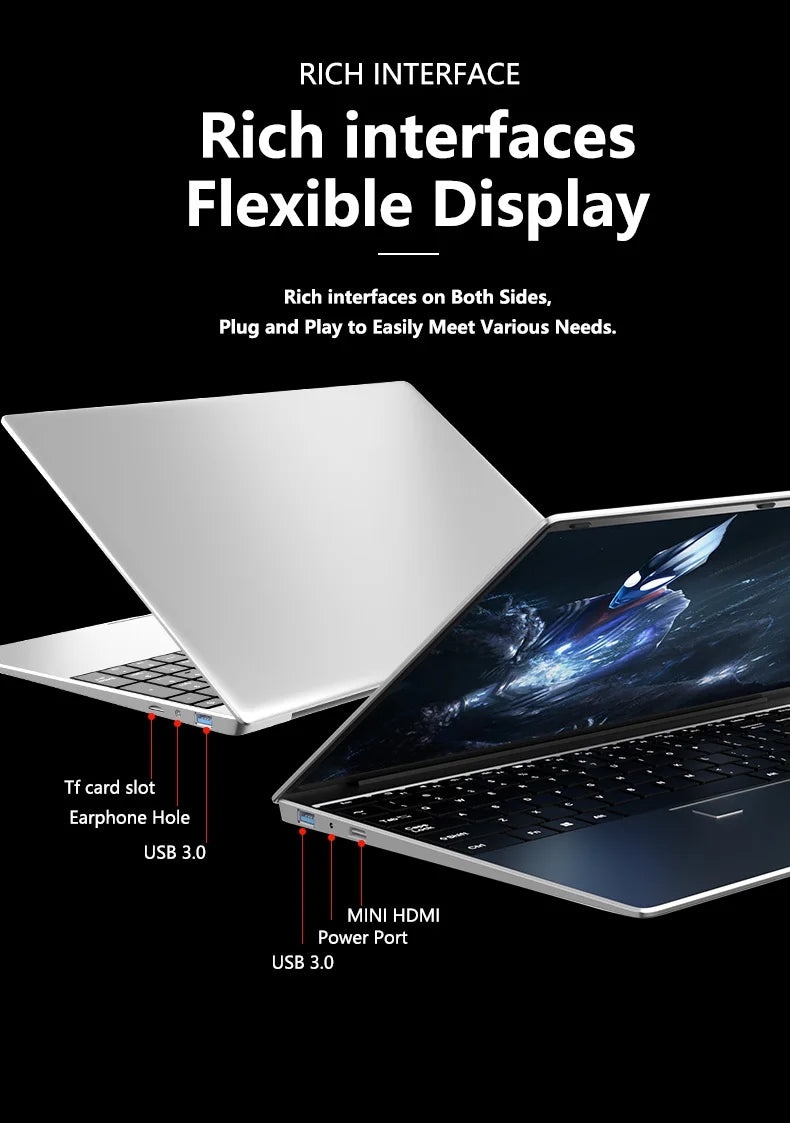 LENO 15.6" Intel Core i9 10980HK Windows 11 Pro Laptop Computer  Portable Notebook PC Office Study 32GB RAM 512GB 1TB 2TB SSD