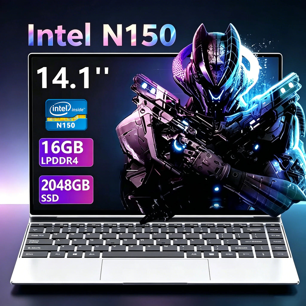 ACEKAMAS 14.1" Intel N150 Gaming laptop 16GB RAM 1TB 2TB SSD Portable laptops Windows 11 Pro Office Gaming Notebook computer PC