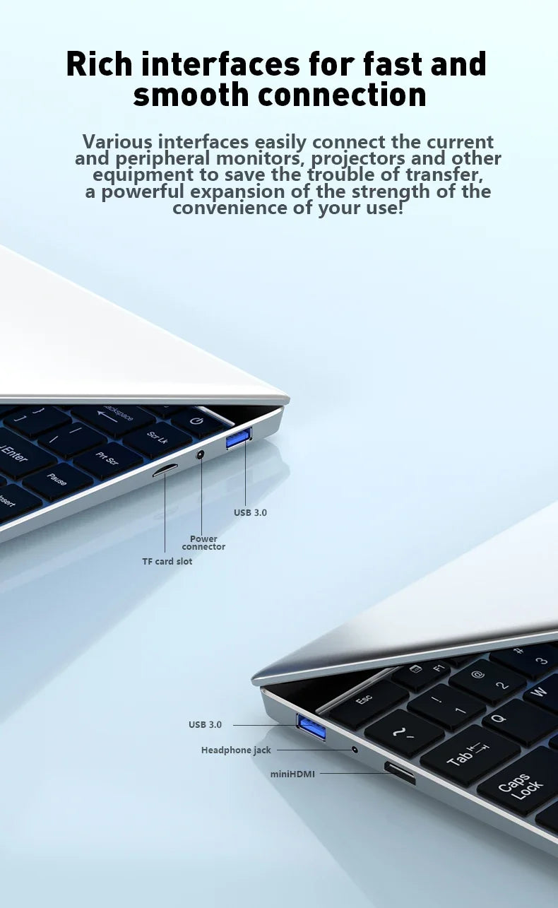 2026 Solid 14.1" Ultra Slim Laptop Intel Core I7-8650U 32GB RAM 2TB M.2 SSD Windows 11 Pro Home Study Computer