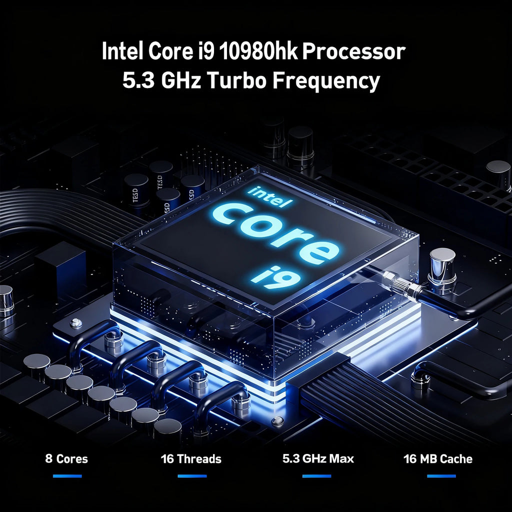 2026 Intel Core i9-10980HK Notebook Windows 11 Pro 15.6 inch Laptop 16GB RAM 1TB/2TB SSD Fingerprint UnIock Office Game Laptops