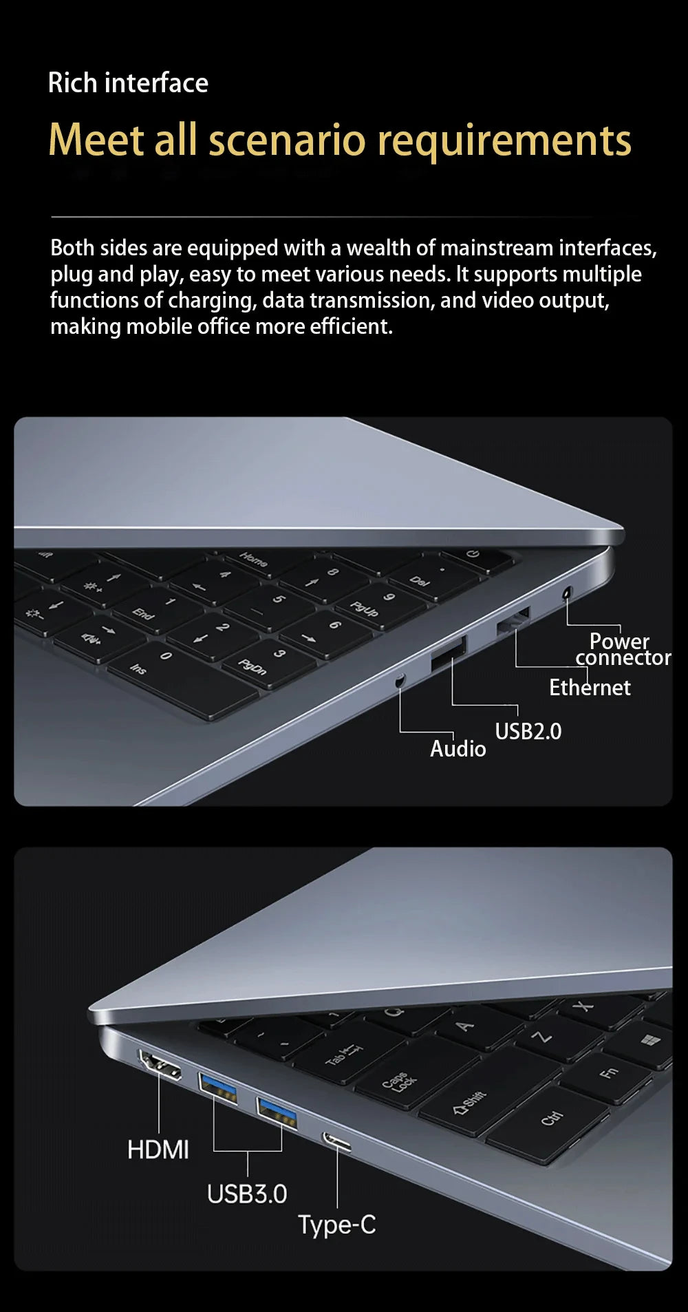 New 15.6" Gaming Laptop 11th Gen Intel i7 NVIDIA MX450 2G 16GB RAM 512GB SSD Fingerprint Unlock 1.8kg Ultra Slim Office Notebook