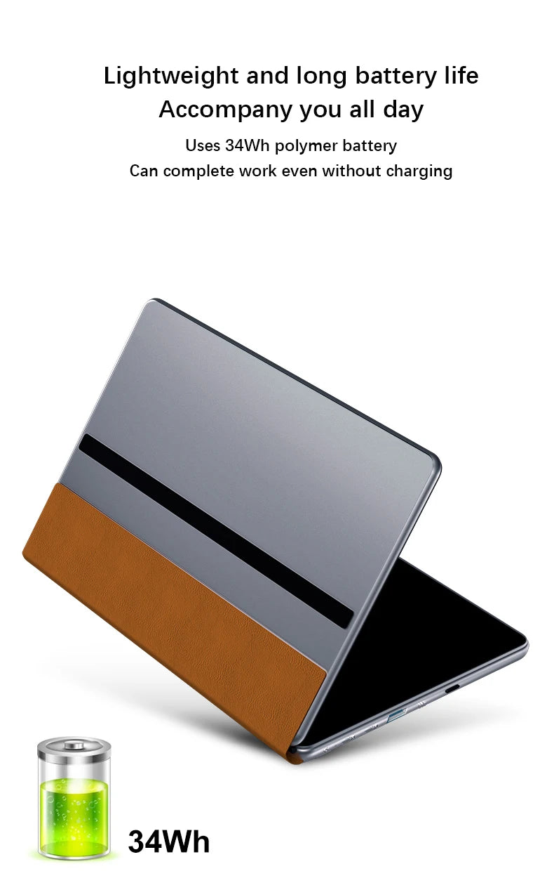 Dual Screen Notebook Intel N100 32GB DDR4 2TB SSD 10.9*2 Inch Touch Screen 2 in 1 Laptop Tablet Portable Business Computer WIFI6