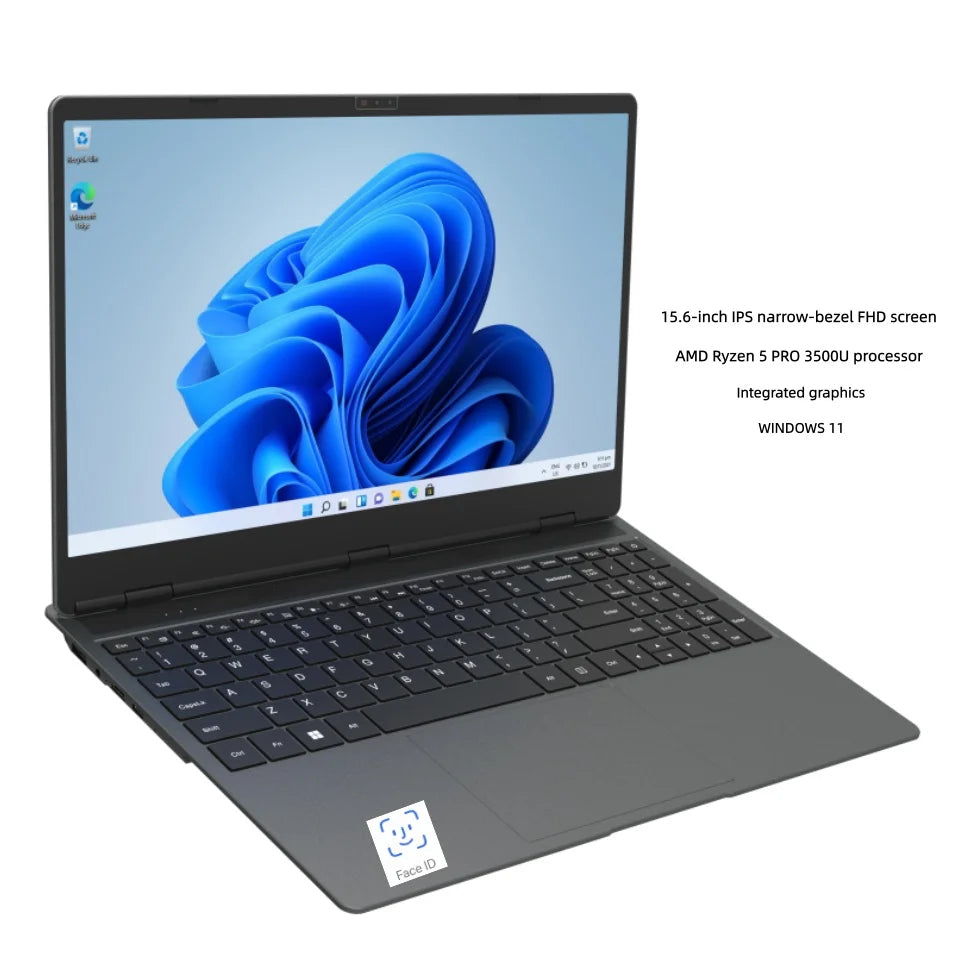 15.6Inch Ultra-Thin 32GB Ram 128G-1TB SSD Amd Ryzen 5 3500U 2.1Ghz Integrated graphics Windows 11Pro Version Fast Charge Laptop