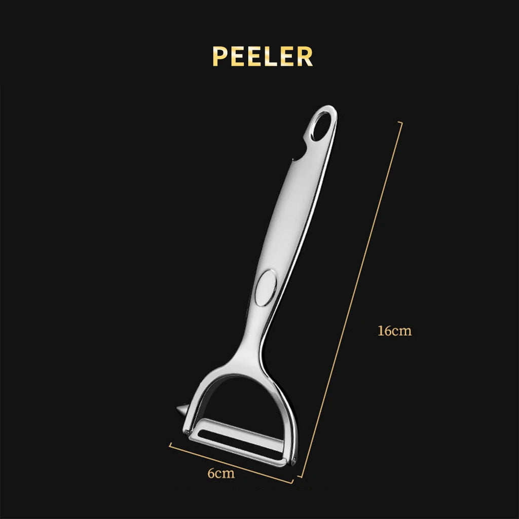Professional Stainless Steel Peeler | Ultra-Sharp Blade for Vegetables/Potatoes/Carrots, Ergonomic Non-Slip Kitchen Tool