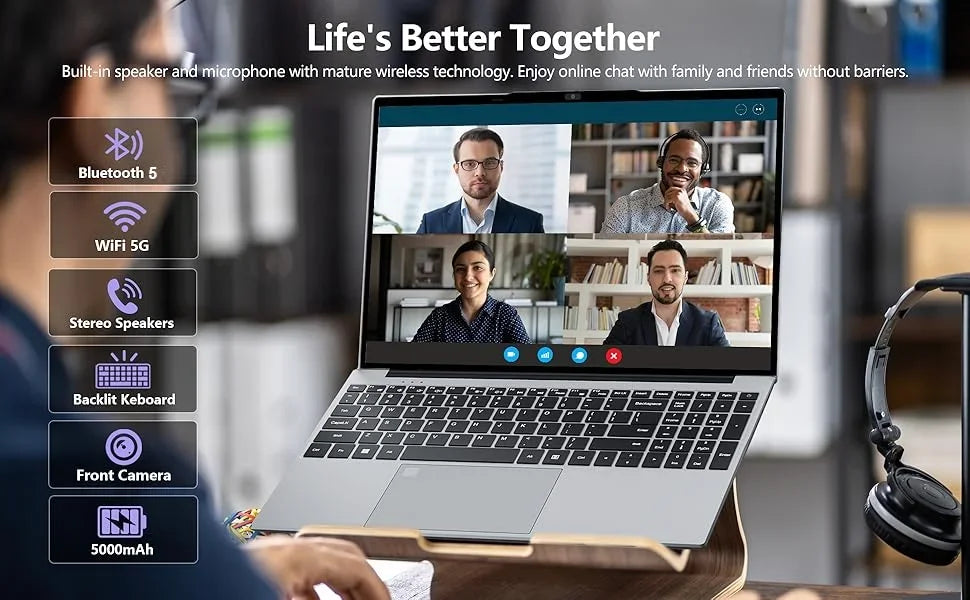 2026 LENO 15.6 Inch 4K HD Laptop Intel Core i9-9900 Win11 16GB RAM 1TB SSD Ultra Thin Portable Gaming Business Notebook Computer