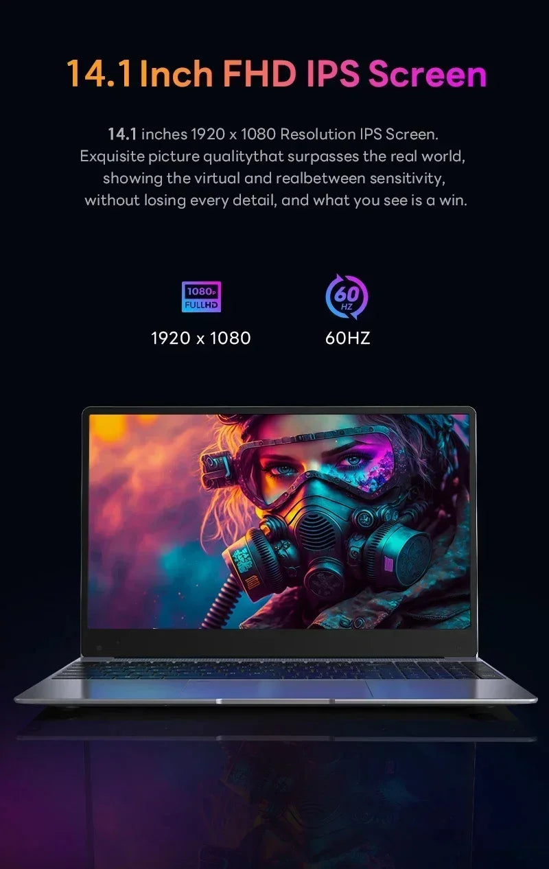 LENO Ultra Slim 15.6" Laptop 32GB 2TB Windows 11 Intel Core i9-9880 Gaming Office Portable Business Student Notebook Computer