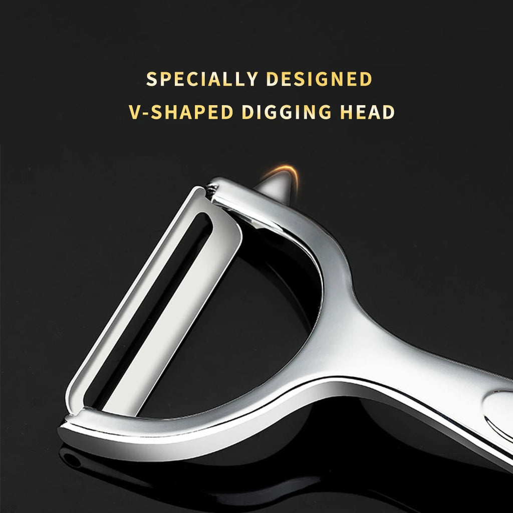Professional Stainless Steel Peeler | Ultra-Sharp Blade for Vegetables/Potatoes/Carrots, Ergonomic Non-Slip Kitchen Tool
