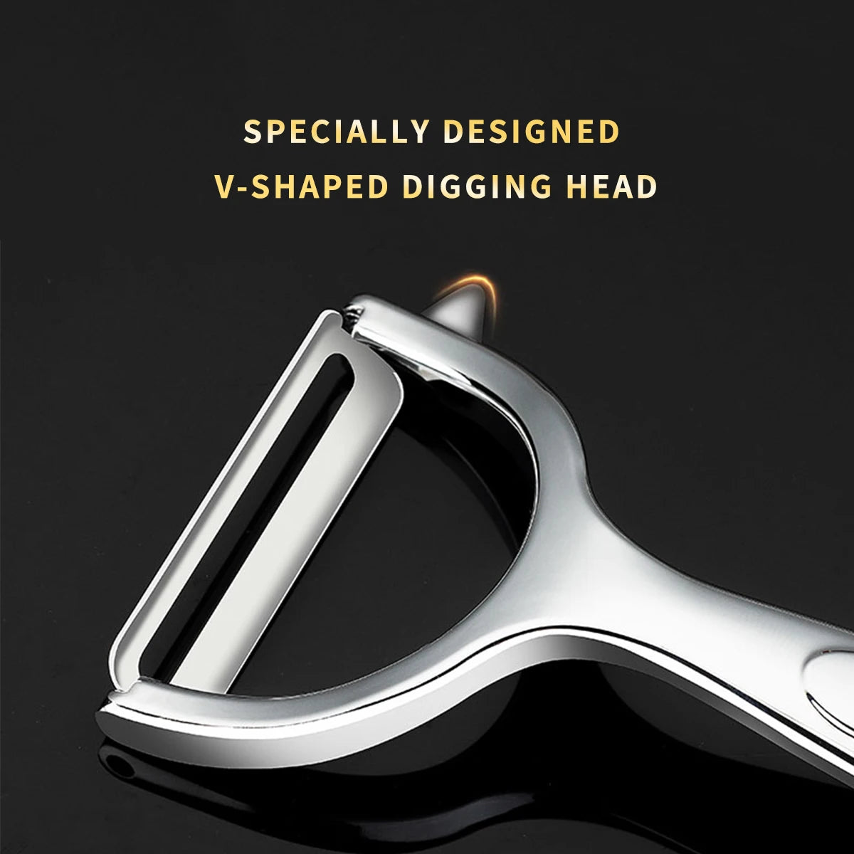 Professional Stainless Steel Peeler | Ultra-Sharp Blade for Vegetables/Potatoes/Carrots, Ergonomic Non-Slip Kitchen Tool