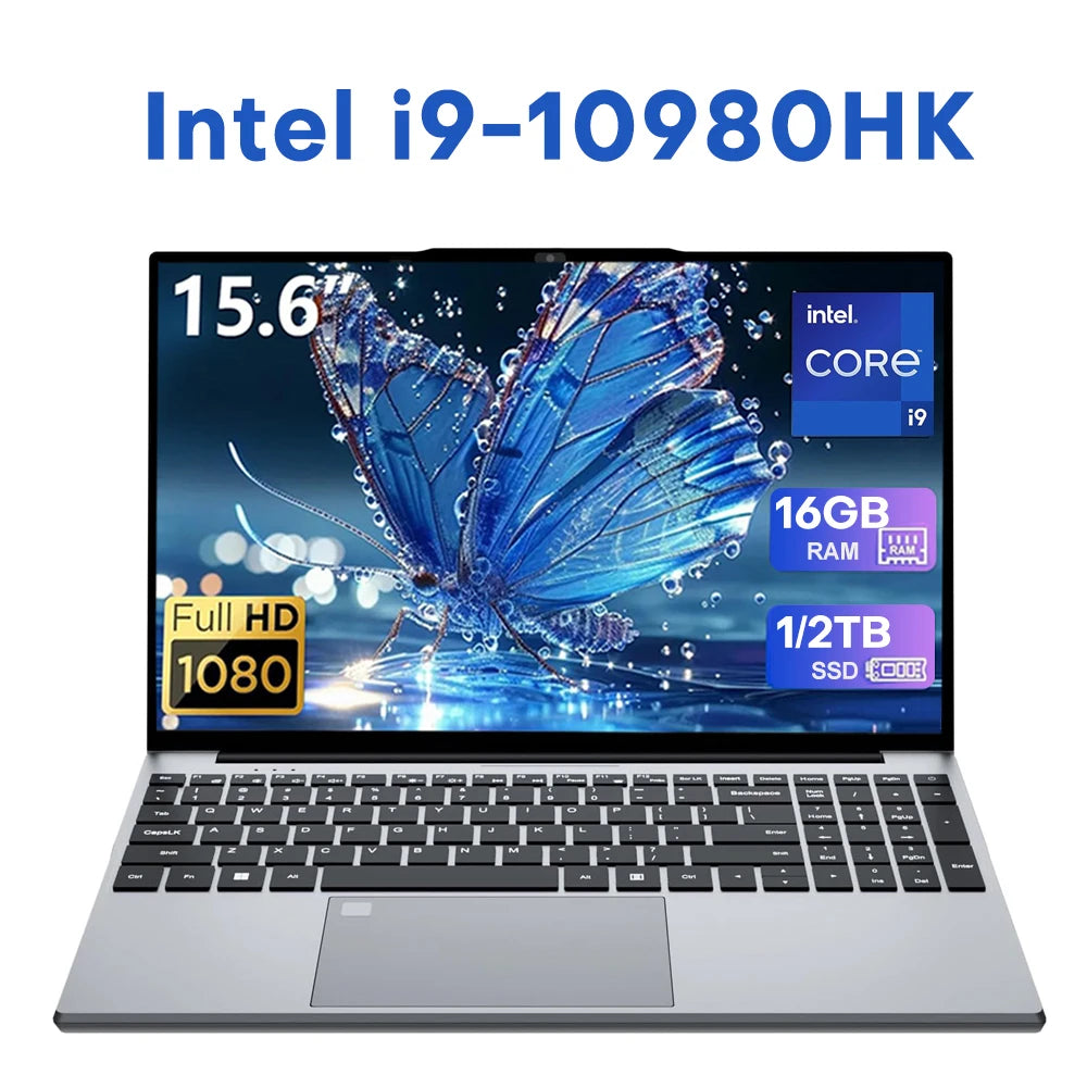 2026 New Gaming Laptop Computer intel Core i9 10980HK/9900U Notebook PC 16GB RAM 1TB SSD Windows 11 Portable i9 Laptop PC Gamer