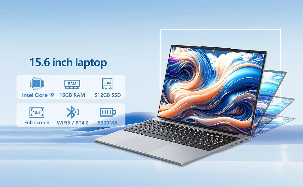 2026 New Gaming Laptop Computer intel Core i9 10980HK/9900U Notebook PC 16GB RAM 1TB SSD Windows 11 Portable i9 Laptop PC Gamer