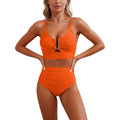 2 Piece Bikini Set Women’s U-Wire Cutout Popular Swimsuit High Waisted Textured 2026 Summer Beach Swim Female Bathing Suits