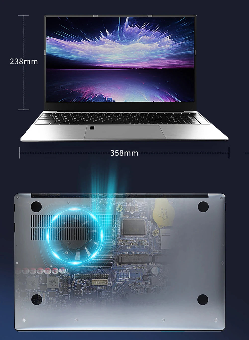 JX-S9 Thin and light Laptop AMD Ryzen 7 4700U 15.6 '' Notebook Backlit 1920*1080 5000mAh Windows 11 Fingerprint Gaming Laptop