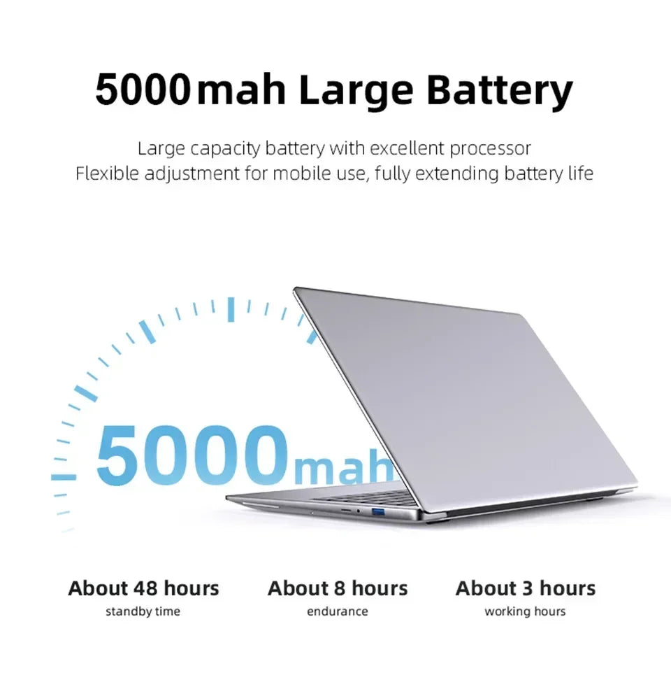 2026 New 14.1" FHD Ultra Thin Laptop Intel N95 Windows 11 DDR4 16GB/32GB RAM 2TB SSD Portable Business Office Notebook PC
