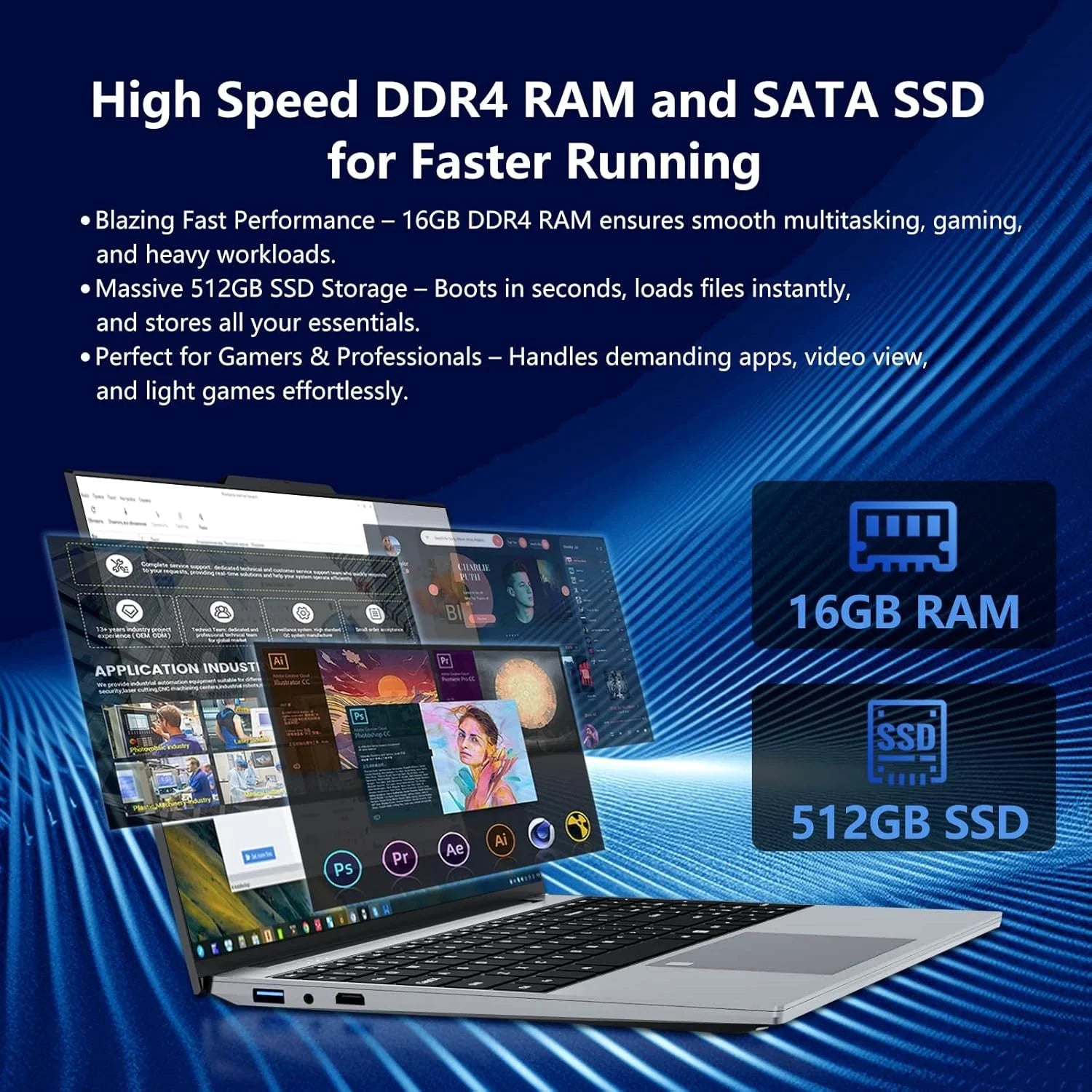 2026 LENO 15.6 Inch 4K HD Laptop Intel Core i9-9900 Win11 16GB RAM 1TB SSD Ultra Thin Portable Gaming Business Notebook Computer