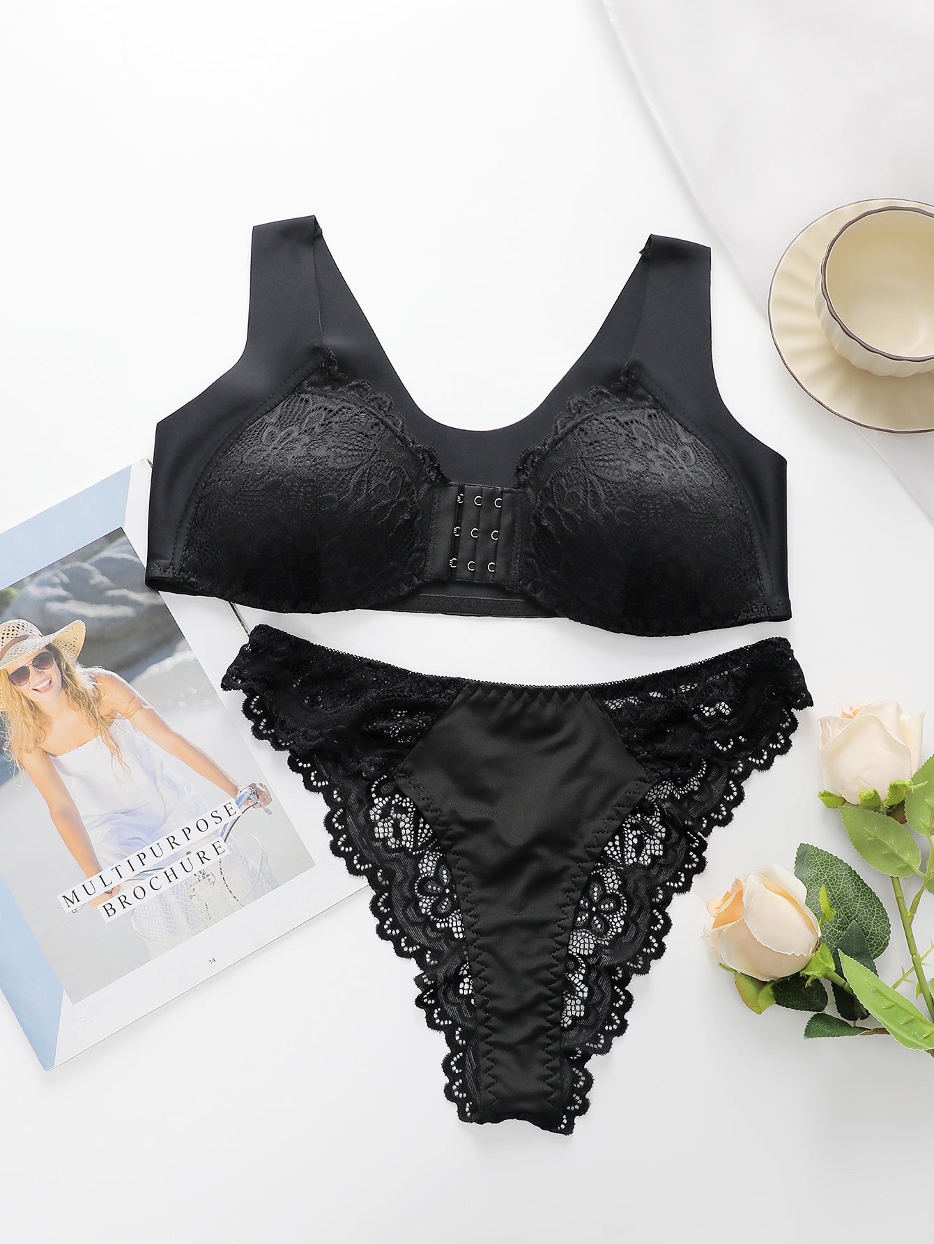 Women's Lingerie Set, Front Buckle, Comfortable Push-up Bra For Women