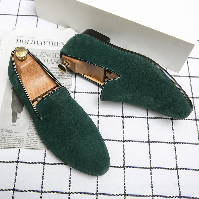 British Leather Shoes Matte Leather Gommino Men