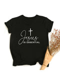Fashion Personality Cross Letter Loose Ladies Top