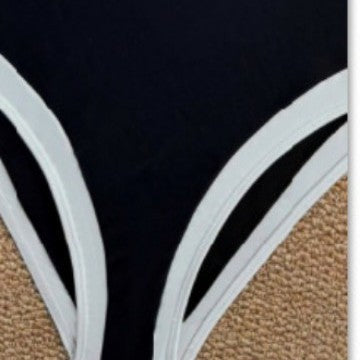 Womens Patchwork Solid-Color One-Piece Bikini Swimsuit