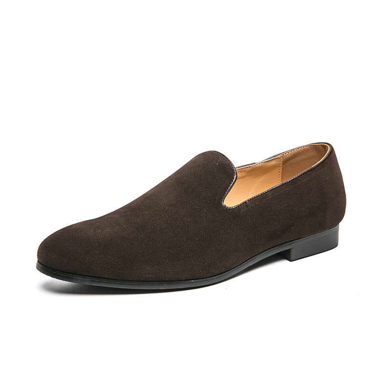 British Leather Shoes Matte Leather Gommino Men